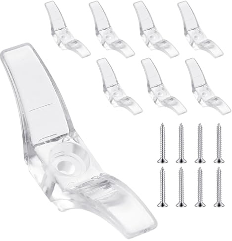 8 PCS Blind Cord Holder Transparent Cord Cleats for Blinds, Blind Cord Winder Cleats for Blinds Rope Blind String Holder Cord Safety Wraps for Home Office Window Blinds Sun Shades Ropes with Screws