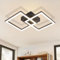Homefire Plafonnier LED Cuisine: 24W 4000K luminaire cuisine plafond noire plafonnier salon Design moderne lampe plafond chambre métal Lampe de salon carré Eclairage de plafonniers pour Couloir
