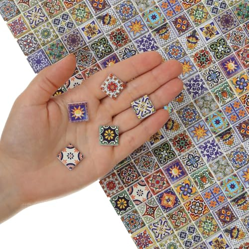 Miniature Dollhouse Flooring, 1:12 Scale Floor Tiles | Set of 150 pcs for Dioramas and Room Decor, REDUCIO!