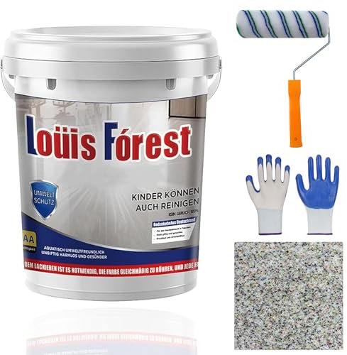 Louis Forest Vernice epossidica pavimento colorato, vernice epossidica cemento, rivestimento Floor-FL Louis Forest, vernice epossidica Para Pisos, impermeabile, antiscivolo (grigio colorato)
