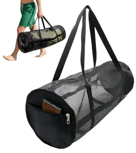 Borsa per attrezzatura subacquea, sacca da snorkeling in rete, borsone pieghevole, organizer di grande capacità, design ad asciugatura rapida, per nuoto, immersioni, spiaggia, palloni sportivi