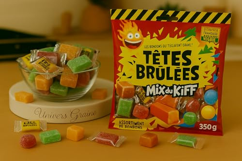 Têtes Brûlées Mix du Kiff – Assortiment de bonbons piquants - GRAND PAQUET DE 350 Grammes - Assortiment ultra piuant - 053