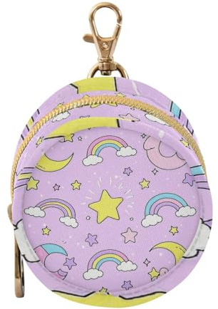 Niedlicher Schnuller mit Cartoon-Stern, Regenbogen, Pfirsichfarben, für Neugeborene, Jungen, tragbare Münzgeldbörse, Kleingeldhalter, Baby-Essentials