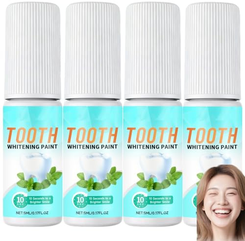 Pintura Dental Blanca Brillante Instantánea Para Dientes, Removedor De Esmalte Dental De Secado Rápido Y Duradera Dientes Sensibles, Gel De Pulido Portátil Con Aliento Fresco, (4PCS)