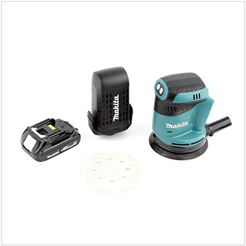 Makita DBO 180 Y1 - Lijadora orbital (18 V, batería de 1,5 Ah, sin cargador)