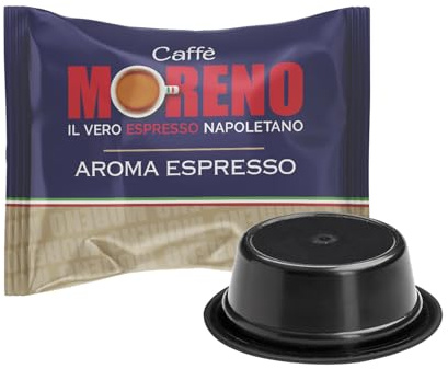 CAFFE’ MORENO – Box 500 Capsule Moreno Mio, Compatibili con Macchine da Caffè Lavazza* A Modo Mio*, Miscela Aroma Espresso Bar, Gusto Forte e Corposo, Carico di Energia, 7g per Capsula