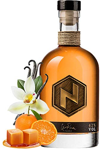 neeka GINRUM | Mandarine + Vanille + Karamell | 0.5 L | Handcrafted in the Black Forest – Germany | 100% GinRum Geschmack
