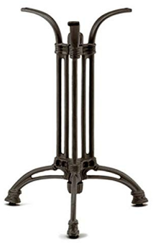 Dublino Bistro-Tischgestell mit französischem Flair in Schwarz | Premium | PJ7019 | Gusseisen | Esstisch | H 73 cm | 15 kg | Standfläche 46x52 cm | max. Tischplattengröße Ø 70 cm
