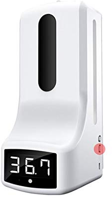 ZYC Nuovo termometro Digitale a infrarossi Automatico 2 in 1 Senza Contatto con erogatore di disinfettante per Le Mani capacità 1000 ml Liquido Automatico,K9