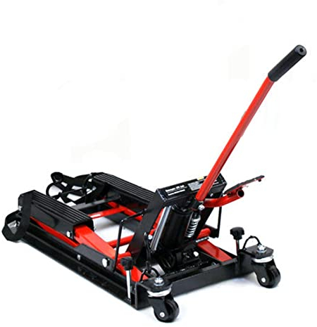 SHZICMY 680kg Ständer Motorradheber Montageständer Motorrad hinten zum Aufbocken, Hydraulik-Lift Landemaschine Profi Motorradhebebühne
