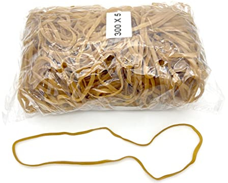Progom - Gummibänder – 300 (Ø190) mm x 5 mm – Blond – Beutel mit 1 kg