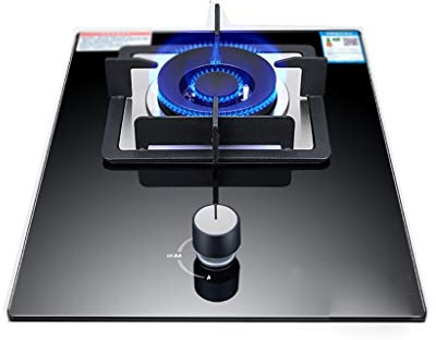 IBOWZ Placa de Gas Estufa De Gas De Una Sola Cocina, para Cocinar En La Mesa, 1 Anillo De Vitrocerámica Portátil De Hierro Fundido, Fácil De Limpiar, Compatible con Todos Los Utensilios De Cocina