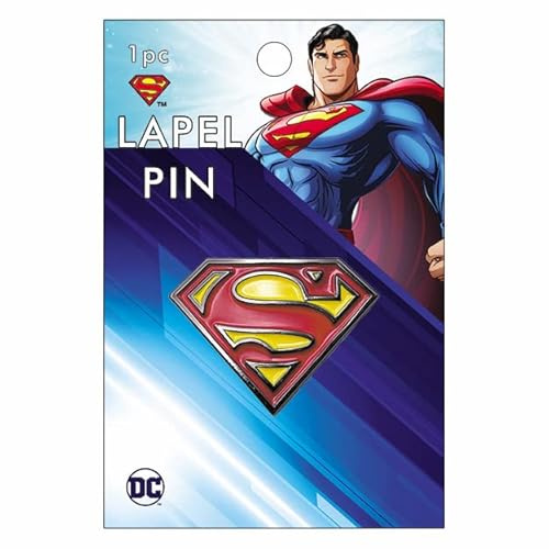 C&D Visionary DC Comics Superman Logo Red and Yellow Lapel Pin Badge