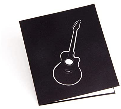MAGICLULU 3d-grußkarte Vintage Gitarre Papierhandwerk Mit Musikfunktion Klappkarte Für Geburtstag Freunde Lehrer