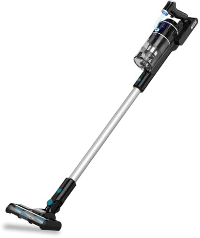 K&S Könner&Söhnen KS VC40 - Aspirapolvere senza sacchetto con 25000 Pa/300 W, batteria per aspirapolvere a mano, fino a 45 minuti, senza fili, con bocchetta a lancia e spazzola per la polvere,