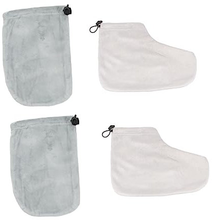 Beatifufu 2paare Paraffintherapie Wachs Handschuhe Und Fußschutz Set Isolierende Thermohandschuhe Und Fußabdeckungen Für Spa Und Heimgebrauch Feuchtigkeitsspendend Wärmespeichernd