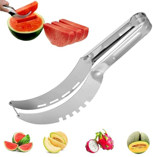 melonengabel,wassermelonen schneider,multifunktionaler obstschneider aus edelstahl, Watermelon Cutter，watermelon Cutter Slicer，slicer Knife，wassermelonen-schneider,Wassermelonen Schneidewerkzeug Für