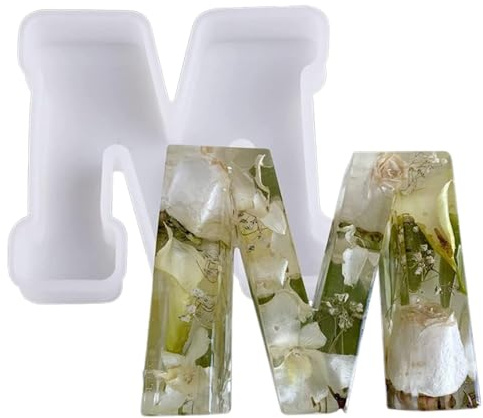 Silicone Alphabet Resin Molds Letter Silicone Mould for Crafts Epoxy Resin Casting Molds Alphabet Epoxy Resin Silicone Mold Capital English Alphabet Silicone Mold Alphabet Letter Baking Mold