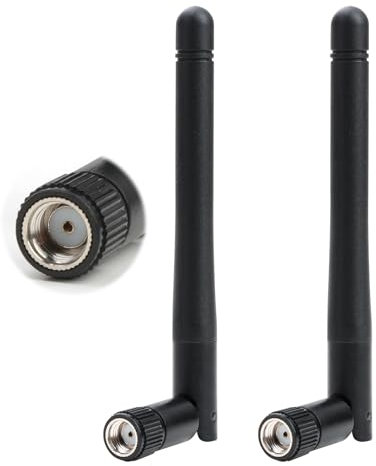 2 Pack WiFi Antenna RP-SMA WiFi Aerial 2.4GHz 5GHz 5.8GHz 3dBi MIMO Male Dual Band External Connector for Router Network Card USB Adapter Monitor PC