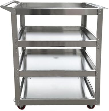 YCOVSFP 4-stufiger Servicewagen Mit Rollen, Werkzeugwagen, Allzweck-Servicewagen, Robuster Schraubendreherhalter for Allzweckwerkzeuge, Servicewagen for Lager, Fabrik, Garage, Werkzeug-Organizer