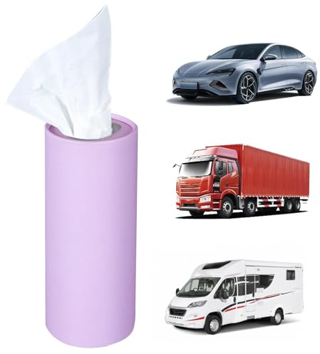 Dispensador de pañuelos de coche - Caja de pañuelos cosméticos recargable con 40 toallitas, portapañuelos portátil, dispensador de pañuelos duradero para coche, baño, inodoro