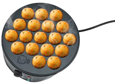Takoyaki Maker 18 grilles Takoyaki Mini poêle électrique Takoyaki ménage Takoyaki Machine à pieuvre Ball Température réglable DIY Fast Breakfast Machine pour les ménages et les restaurants