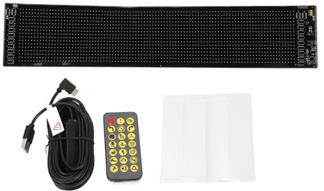 FTVOGUE Programmierbares LED-Display, 16 X 96, IP65, USB, 5 V, Scrollendes Werbe-LED-Schild mit RGB-Lampenperlen für Festliche Zusammenkünfte, Hochzeiten