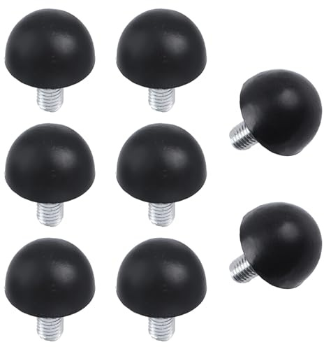 MOROBOR Verstellbare Möbelnivellierer, M8, Gewinde, Gummi, Möbelnivellierer, Edelstahl, zum Anschrauben, Möbelgleiter, Nivellierung für Tisch- und Stuhlbeine, 8 Stück