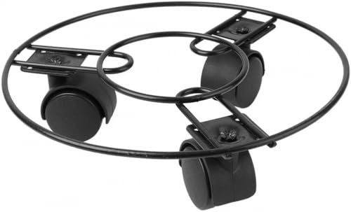 YXUANYZNB Carro para plantas con ruedas de hierro redondo salvamanteles de 22 cm, soporte para macetas, maceta, soporte para flores, ayuda de transporte, interior y exterior, jardín, oficina en casa