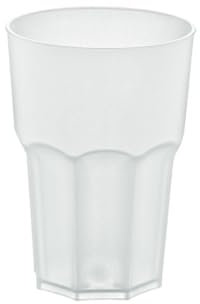 GLASSY CUP® 480 ml bianco trasparente – Bicchiere in plastica infrangibile effetto vetro – senza BPA, lavabile in lavastoviglie, riutilizzabile, ideale per cocktail, caipi, feste, campeggio e attività