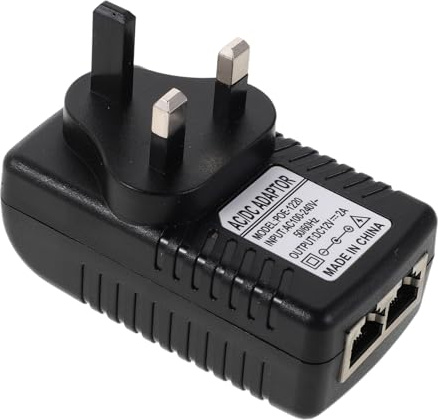 Angoily Poe Power Supply Adapter for Home Security Cameras Switching Power Unit for Cctv Management Compatible with Ethernet Poe Injectors and Network Video Recorders