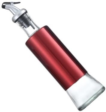 Cabilock Botella De Aceite De Cocina De 320 Ml, Vinagrera De Cocina Acero Inoxidable y Vidrio, Dispensador Seguro y Práctico Para Aceite, Vinagre y Salsas, Adecuado Para Hogar y Restaurante