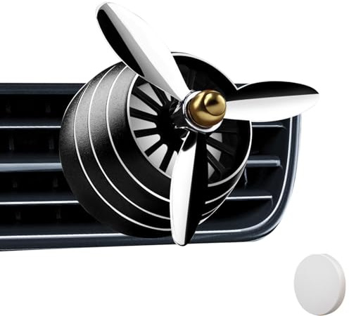 Désodorisant à hélice – Hélice rotative pour grille d'aération de voiture avec lumière | Diffuseur de parfum longue durée pour accessoires d'intérieur de véhicule