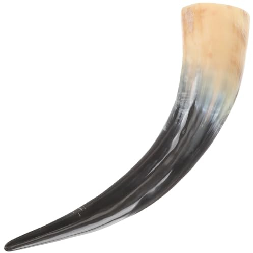 BESPORTBLE Chope à Bière Corne de Bœuf Grosse Capacité, Mug Corne Naturel sans Base, Gobelet à Vin Décoratif Viking, Objet Décor Maison, Accessoire pour Dégustation et Collection