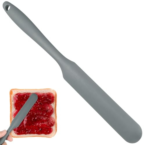 Toyvian Spatule à Beurre en Silicone Petit Format Gris Ustensile de Pâtisserie Multifonction Résistant à L’Usure Pratique pour Cuisson et Décoration de Gâteaux Accessoire Portable