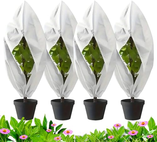 Winterpflanzenabdeckungen | mit Reißverschluss, tragbare Winterdecke für warme Sträucher – für den Außenbereich, Garten, Frostabdeckung, für Blaubeere, kleine Bäume, Gemüse, Bonsai, Tomaten