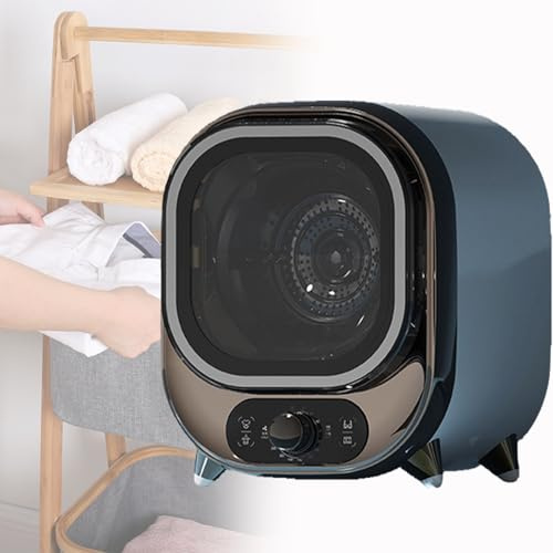 Hiedmeil Small Condenser Tumble Dryer, Vented Tumble Dryer, 0.8kg Capacity, for Counter Top or Wall Mounted Use, Compact, Mini Spin Dryer, for Home, Apartments and Rvs,Brown (Brown)