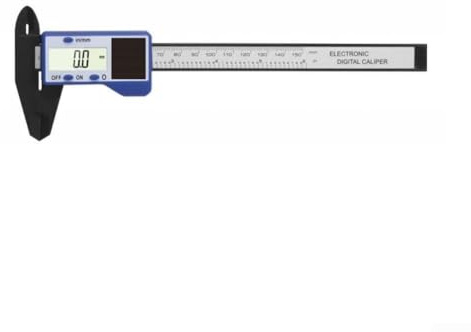 Besshepplo Calibro digitale a corsoio ad energia solare, precisione 0,1 mm, ad alta resistenza, strumento di misurazione di precisione in plastica, con scala trasparente, per officina e uso fai da te