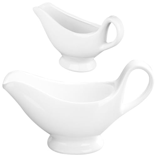MOLUCKFU 2 Piezas Salsera de Cerámica Blanca Multifunción, Taza para Condimentos y Salsa, 3 Oz, Adecuado para Restaurante, Hogar y Barbacoa, Suministro de Salsa y Aderezos