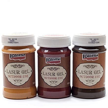 Zita's Creative Lasurgel für Aussen- und Innenbereich 3x100ml - Set 5. Lasurfarbe, Bastelfarbe