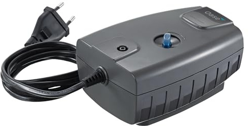 OASE 41848 OxyMax 100 Belüfter, Aquarium Luftpumpe für Süß und Meerwasser Aquarien, 100 l/h, 3,5 W, 1 x 2 m Schlauch