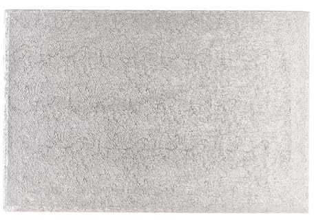 Culpitt 14 x 10 Cake Board | 5 Pack | Oblong Cake Drum, Rectangular, 0.5 Inch (13mm) Thick, Boards For Tray Bakes, Cakes, And Cupcake Displays | Silver - Pack Of 5