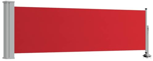 vidaXL Ausziehbare Seitenmarkise 80×300 cm Rot
