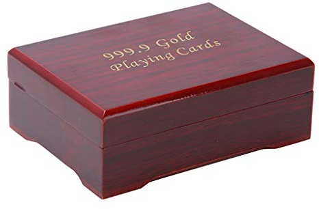 S-TROUBLE Carte da Gioco in Scatola di Legno - Contenitore per Carte da Poker, Portaoggetti e Regalo Vintage
