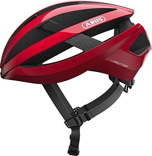 ABUS Rennradhelm Viantor - Sportlicher Fahrradhelm für Einsteiger - für Damen und Herren - Rot, Größe M