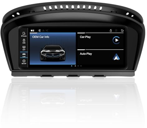 PEMP 8.8“ Linux Bildschirm für BMW E60 E90 CCC Verkabelte und drahtlose CarPlay Nachrüstung Android Auto Display Mirror Link Autoradio Bluetooth Video Player Head Unit (2005-2010)