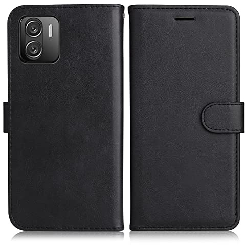 DENDICO Cover per Xiaomi Redmi A1, Premium Portafoglio PU Custodia in PU Pelle, Flip Libro TPU Bumper Caso per Xiaomi Redmi A1, Nero
