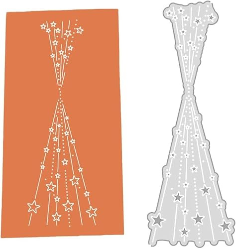 Pentagram Cutting Dies for Card Making，Bubble Spotty Line Cutting Dies Cut Stencils for DIY Scrapbooking Photo Album Decorative Embossing Paper Dies for Card Making Templated