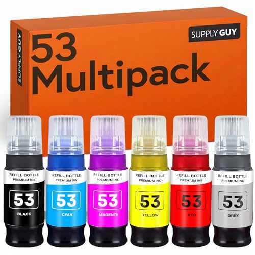 Supply Guy bläck kompatibel med Canon GI-53 passande för Pixma G550 G650 (6x Multipack)