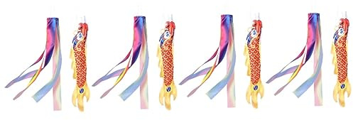 YARNOW 4 Sets Wind Sock Hanging Windsock Outdoor Pendant Christmas Decor Flag Decor Garden Lawn Ornament Party Decoration Wind Sock Outdoor